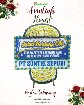 Papan Bunga Duka di Sawit Seberang